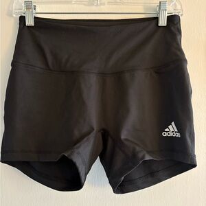 Adidas Black Athletic Compression Shorts, 4” inseam